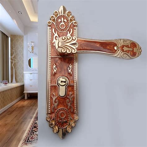 modern simple amber red / amber white wooden door locks interior door ...