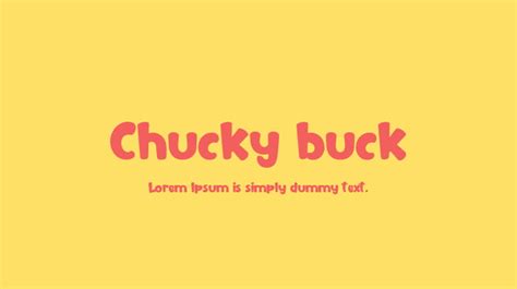 Chucky buck Font : Download Free for Desktop & Webfont