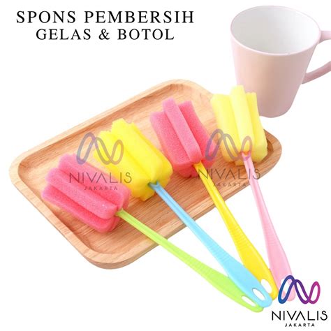 Jual Tongkat Spons Sponge Sikat Pembersih Botol Susu Bayi Gelas Thermos