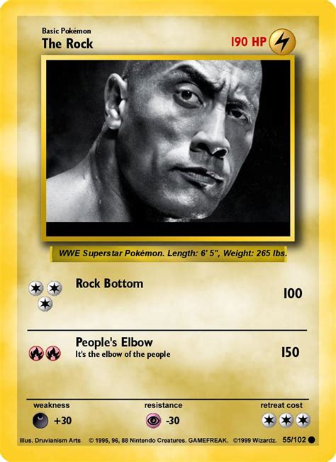 The Rock Pokemon Card by sweettomo on DeviantArt