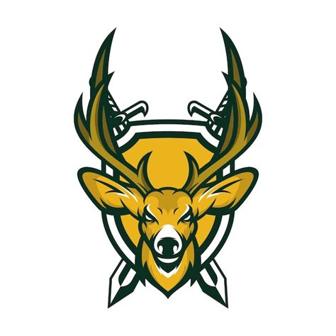 Premium Vector Deer Animal Sport Mascot Head Logo Vector