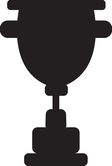 Black trophy cup on white background. 24557874 Vector Art at Vecteezy