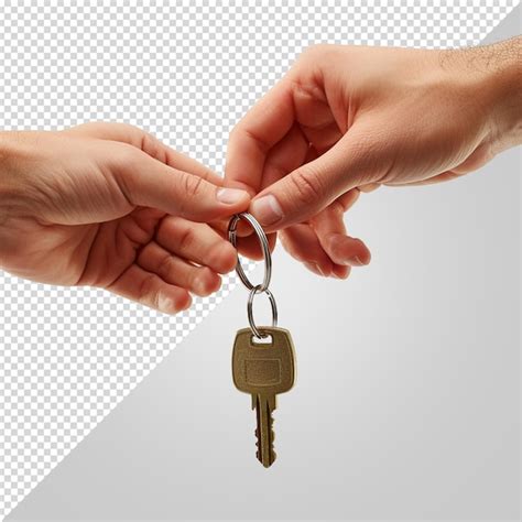 Premium PSD Handing Keys Isolated On White