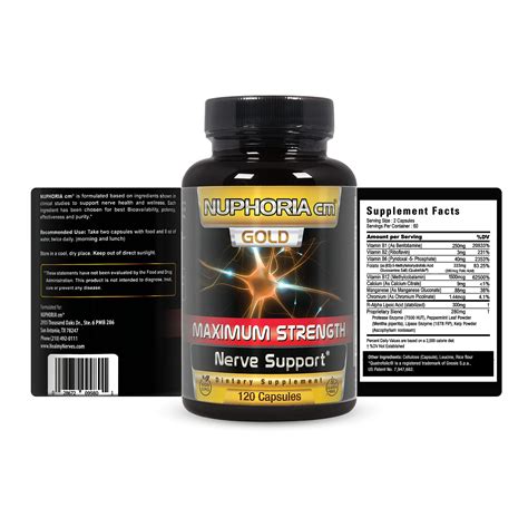 NUPHORIA Cm Gold Nerve Support Formula For Relief With R Alpha Lipoic