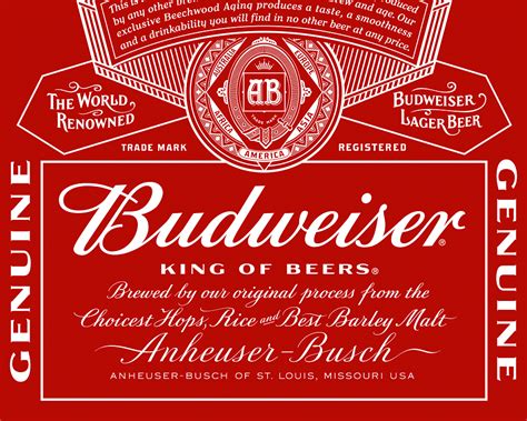 Photo of Budweiser Aluminum Bottle beer Label