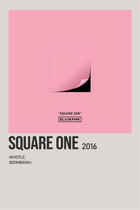 Square One By Blackpink Minimalist Album Poster | Music poster ideas ...