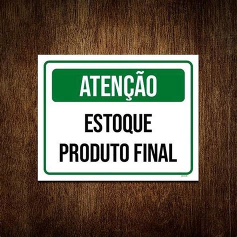 Kit 3 Placa Sinalização Atenção Estoque Produto Final Verde Submarino