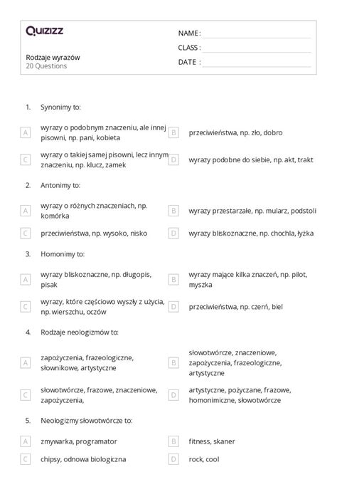 Ponad 50 Burza mózgów arkuszy roboczych dla Klasa 8 w Quizizz Darmowe