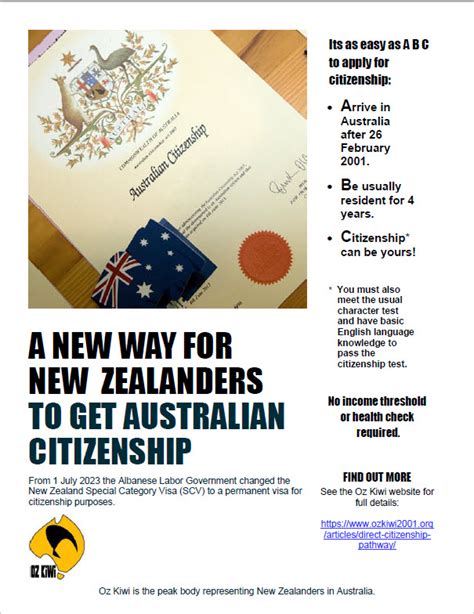 Oz Kiwi Direct Citizenship Pathway For New Zealanders Living In Australia