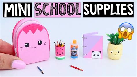 How To Make Mini School Supplies For Dolls - Dollar Poster