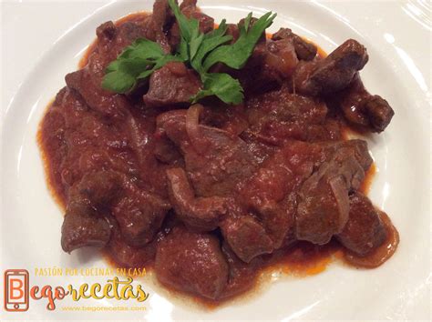 Hígado encebollado con tomate Receta Canal Cocina