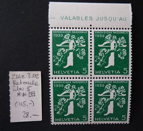 1939 Landi 4 Er Block Serie Alle Mit Retouchen TOP Kaufen Auf Ricardo