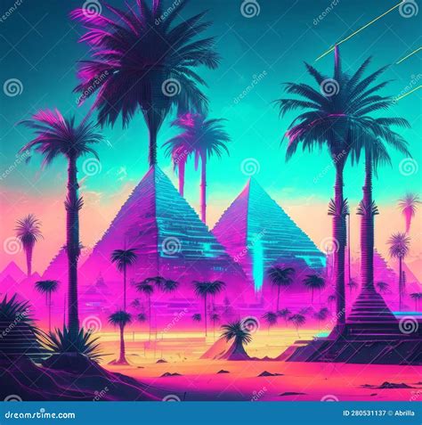 Illustrazione Di Simboli Fantastici Dell'antico Egitto Illustrazione di