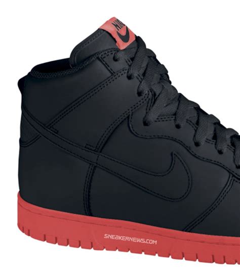 Nike Dunk High - Black - Monster Red - SneakerNews.com