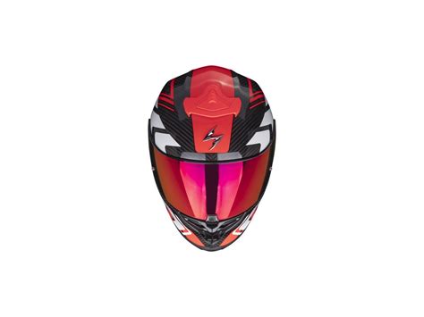 Prilba Scorpion Exo R Evo Carbon Air Supra Black Red Motomix