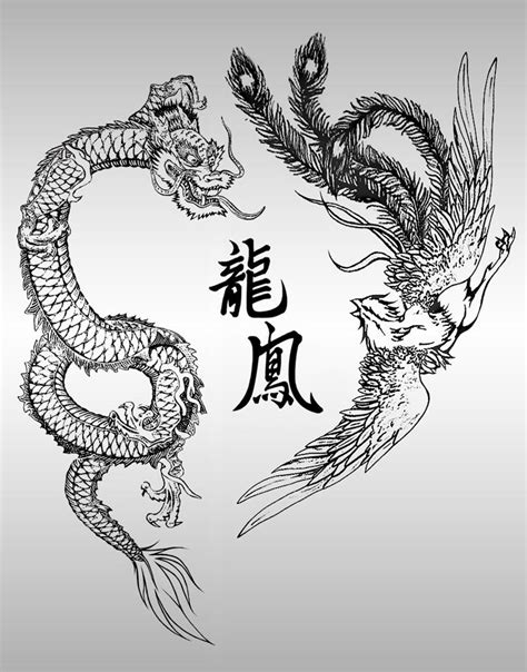 Chinese Dragon and Phoenix by ScorpionDeathlock on DeviantArt