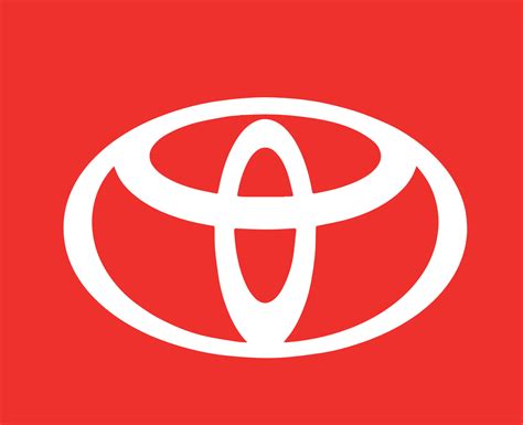 Toyota Brand Logo Car Symbol White Design japan Automobile Vector ...