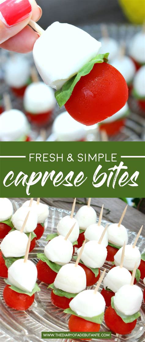 Healthy Summer Appetizer Fresh Caprese Bites Diary Of A Debutante