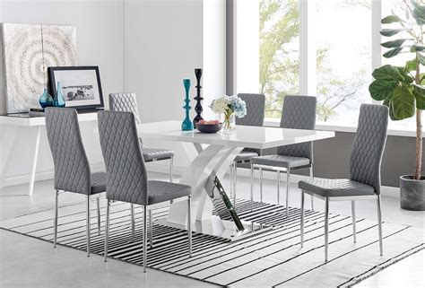 Buy Furniturebox UK Dining Set Atlanta Dining Table And Milan Chairs