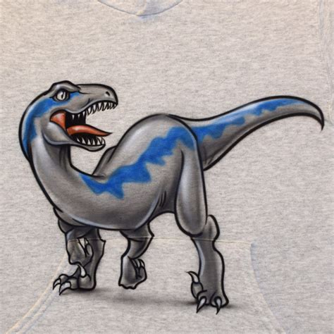 Dinosaurio Velociraptor Blue Fastairbrush