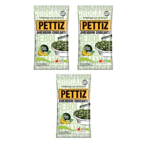 Kit 3x Amendoim Pettiz Salsa E Cebola Crocante Dori 500g Shopee Brasil