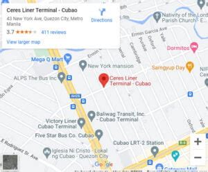 Ceres Liner Bus Terminal Contact Number Booking