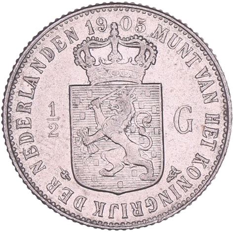 Nederland Wilhelmina 1890 1948 1 2 Gulden 1905 Catawiki