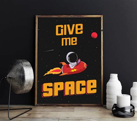 Space Poster Space Art Space Print Kids Wall Art Space | Etsy