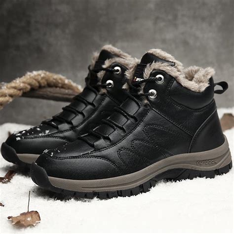 Купить Осенне-зимняя большая мужская обувь, кожаная верхняя уличная ...