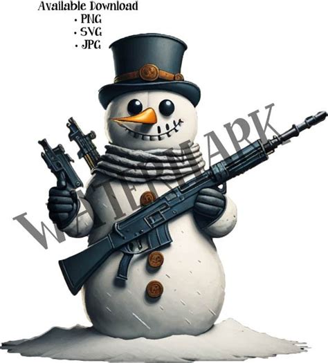 Snowman With A Gun, SVG, PNG, JPG, AR15, Christmas, Military, Tactical ...