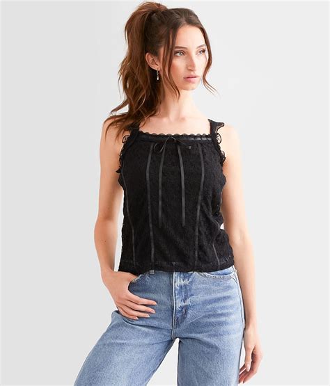 Willow And Root Floral Lace Tank Top Womens Tank Tops In Black Buckle