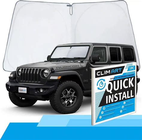 Jeep Wrangler Windshield Sun Shade 18 24 Jeep Wrangler JL Free Shipping