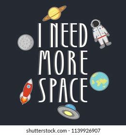 Spaceship Print Design Slogan Vector Illustration Stock Vector Royalty