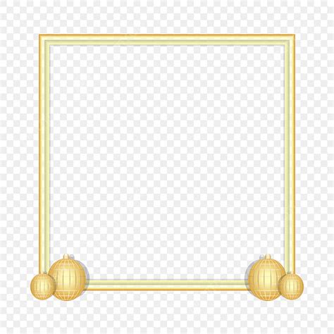 Gold Christmas Border Vector Hd Images, Gold Border With Christmas Ball ...