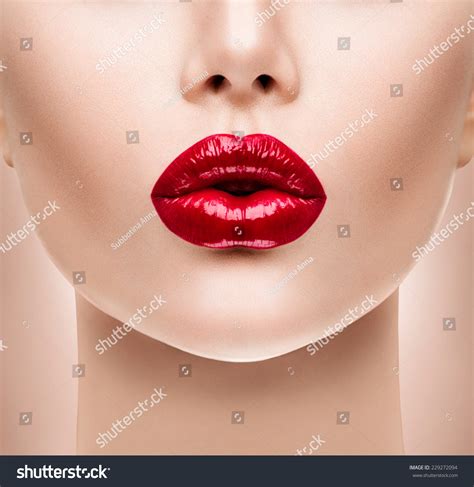 Sexy Lips Beauty Red Lip Makeup Foto Stock Editar Agora