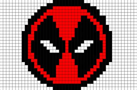 Deadpool Logo Pixel Art