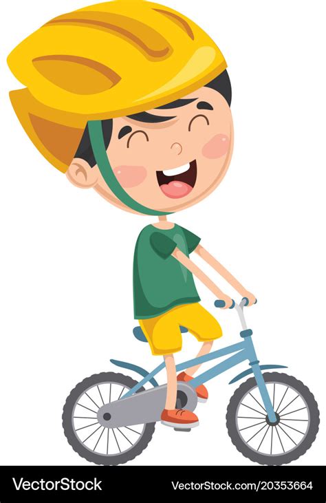 Kid cycling Royalty Free Vector Image - VectorStock