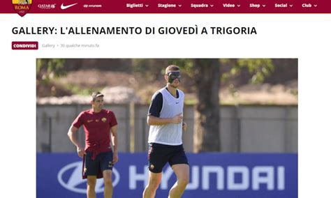 Roma Dzeko Si Allena Con La Maschera Resta In Dubbio Per La Samp