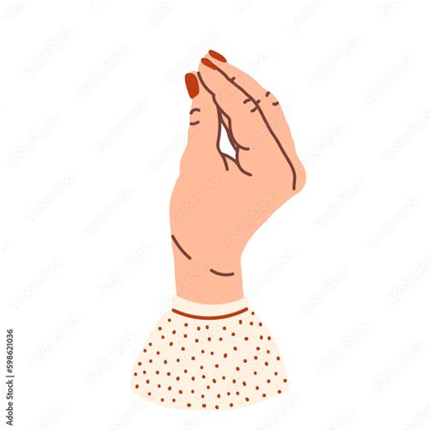 Bellissimo Italian Tasty Food Hand Gesture Flat Cartoon Vector