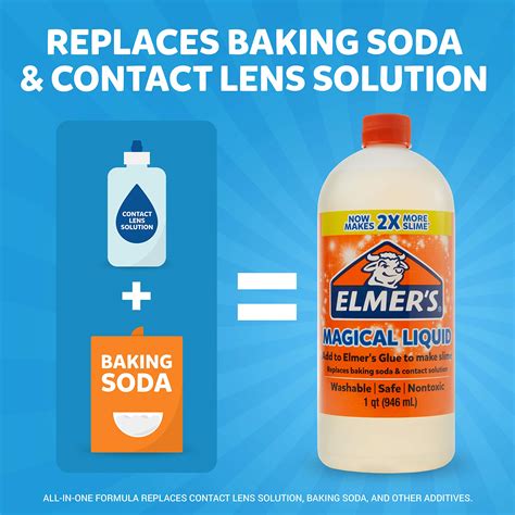 Buy Elmer's Glue Magical Liquid Activator Solution, 1 Quart Slime ...