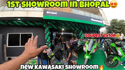 1st Kawasaki Showroom In Bhopal😍 Grand Opening Zx10r🔥 Youtube