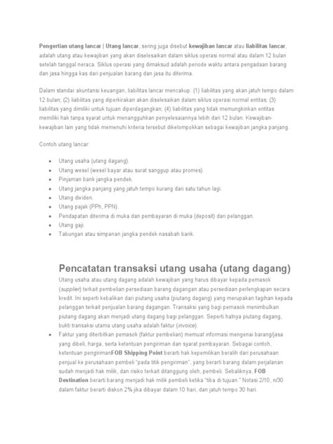 Pengertian Utang Lancar 1 Pdf