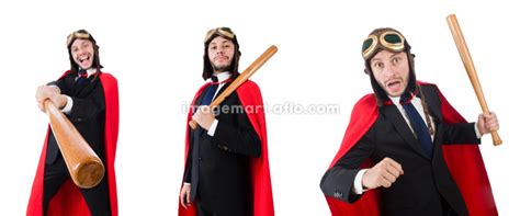 Man Wearing Red Clothing In Funny Concept