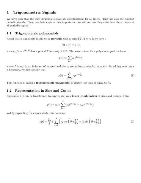 Solution Fourier Analysis Trigonometric Signals Studypool