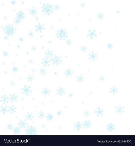 Falling snowflakes on white background winter Vector Image