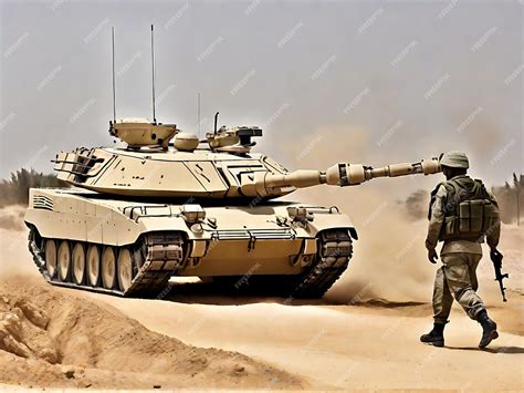 Premium AI Image | Merkava Tank on Land for Action