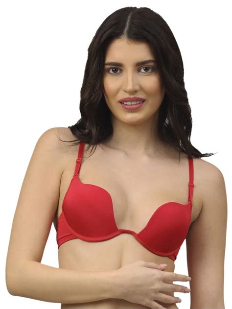 Prettycat Red Polycotton Bra And Panty Set Solid Lingerie Set Pc Set