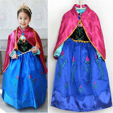 Jual Kostum Dress Princess Baju Frozen Anna Elsa Gaun Putri Salju Anak