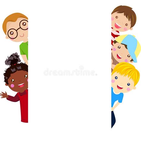 Group Of Kids Having Fun And Banner Stock Photo - Image: 35722200