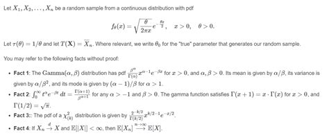 Solved Let X1 X2 Xn Be A Random Sample From A Chegg